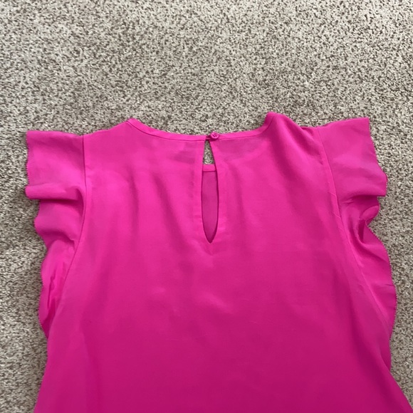 Kate Spade Flutter Sleeve Pink Silk Top, size 2 - Picture 6 of 8